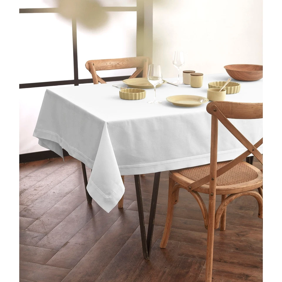 Solino Home Linen Tablecloth for Fall Dining Solid Dru Cotton Linen Plain, New - Image 1 of 1