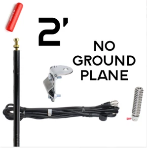 Firestik FG2648-B Zestaw 2' Czarna antena CB, kabel koncentryczny 17 stóp i mocowanie anteny Nowość - Zdjęcie 1 z 5
