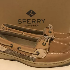 NEW Sperry Top Sider Women’s Size 6.5 WIDE Angelfish Boat Shoe Linen/Oat 9102047 - Picture 1 of 8