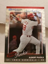 Albert Pujols 2001 Donruss #156 Career Statline Rated Rookie Card RC 12/154
