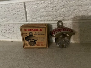 Coca COLA BOTTLE OPENER WALL MOUNTED STARR X NEVER MOUNTED NM - Picture 1 of 4