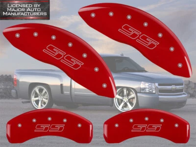 Cubiertas de pinza de disco de freno MGP rojas "SS" 2002-2006 Chevy Avalanche 1500 Foto 1 de 4