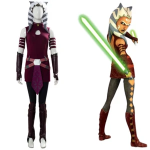 Star Wars: The Clone Wars Ahsoka Tano Cosplay Uniform Halloween Costume Suit - Picture 1 of 12