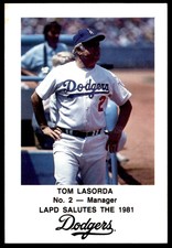 1981 Los Angeles Dodgers Police Tommy Lasorda Los Angeles Dodgers #NNO