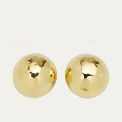 IPPOLITA Classico Medium Hammered Pinball Dome Stud Earrings in 18K Yellow Gold - Image 1 of 4