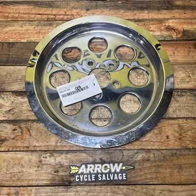 1988 Harley Davidson FLSTC Heritage Softail rear  pulley sprocket chrome cover Foto 1 de 4