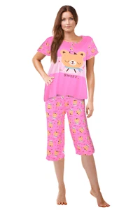 JEFFRICO Womens Capri Pajama Set 2 Piece Short Sleeve Top & Capri Pants 5028C - Picture 1 of 84