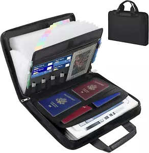 Important Document Organizer with Handle, Fireproof Accordion File Organizer... - Picture 1 of 12
