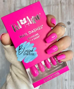 Red Aspen HALLIE ~ ELIGE PEONÍAS ataúd mediano prensado en uñas guiones de uñas ~ rosa - Imagen 1 de 4