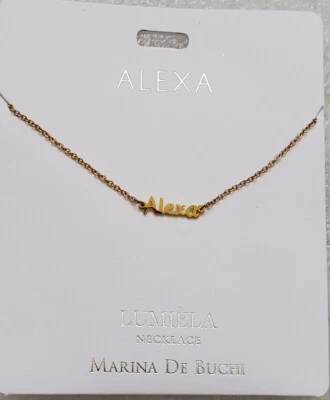 Collar Personalizado Lumiela "Alexa" Sin Níquel Color Dorado Inspirador NUEVO Foto 1 de 2