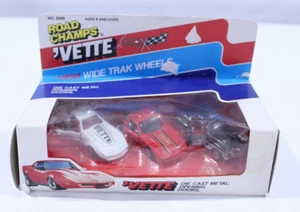 NEW VTG 1986 Road Champs Corvette 'Vette 3 Pack Diecast Cars Opening Doors 9200 - Picture 1 of 9
