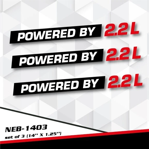 POWERED BY 2.2L Decal Sticker for ECOTEC MAZDA HONDA CIVIC PRELUDE ACCORD 1403 Foto 1 de 1