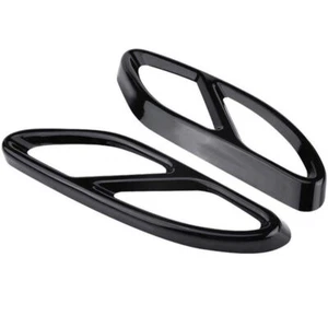 Black Exhaust Tips Tailpipe Muffler Trims For 16-19 Mercedes GLC 43 250 300 350 - Bild 1 von 11