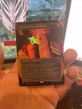 1X FOIL Sword of War and Peace BORDERLESS MINT MTG Magic Double Masters VIP