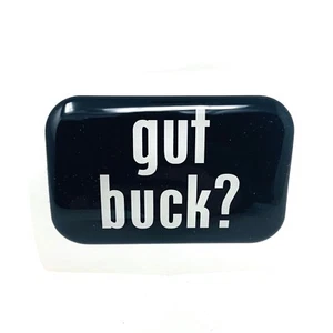 Gut Buck? Black and White Belt Buckle Sticker - Bild 1 von 3