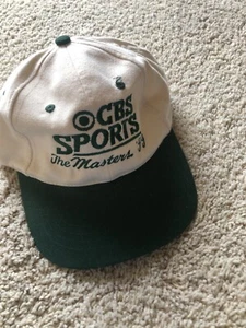 Vintage CBS Sports The Masters 1999 Beige Nissin Strap-back Hat RARE - Picture 1 of 9