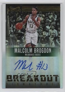 2016-17 Panini Studio Breakout Signatures /299 Malcolm Brogdon #7 Rookie Auto RC
