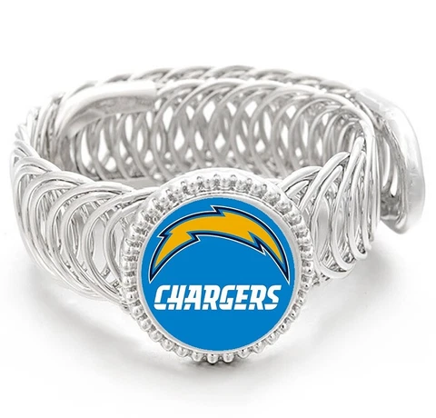 Los Angeles LA Chargers Football Sterling Silver Mens Womens Bracelet wGiftP D11 Cover