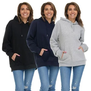 BILLIONHATS 3 Pack Of Bulk Womens Hoodie Oversized Sweatshirts, Cotton Blend. - Picture 1 of 34