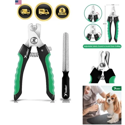 Dog Nail Clippers Pet Nail Trimmer Cats Rabbits Guinea Pigs Safe Guard Compact - Image 1 of 4