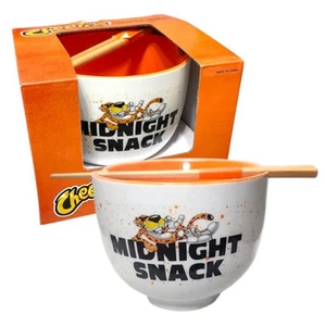 Cheetos “midnight Snack” Noodle / Ramen Ceramic Bowl W/ Chopsticks -Collectible - Picture 1 of 8
