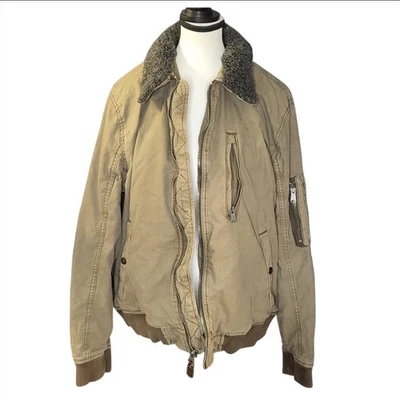Chaqueta de vuelo de bombardero Lucky Brand Dusky Olive tipo L-54C para hombre talla XL Foto 1 de 4