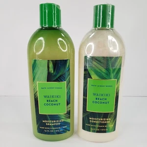 Bath Body Works WAIKIKI BEACH COCONUT Shampoo & Conditioner Set Full Size - Picture 1 of 7