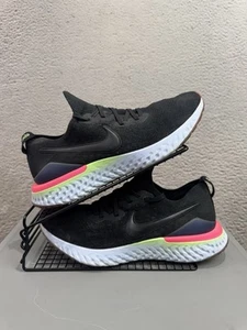 Scarpe da corsa Nike Epic React Flyknit 2 da uomo taglia UK 10 nere zaffiro - Foto 1 di 9