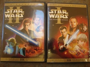 STAR WARS I and II DVD 2 disc set PHANTOM MENACE and ATTACK OF THE CLONES - Picture 1 of 2