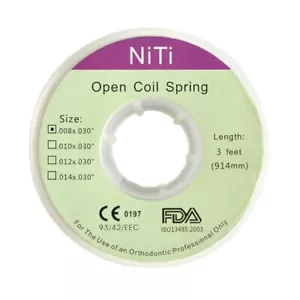 Bobina molla bobina aperta Niti ortodontica dentale diametro 0,008*30 pollici 914 mm - Foto 1 di 4