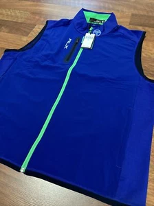 RLX Ralph Lauren M Golf ROYAL/GREEN-XLarge Vest #785862975004 - Picture 1 of 10