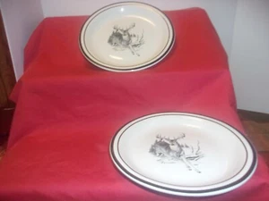 2 GANDER MOUNTAIN AL AGNEW LUNCHEON PLATES SET OF 2 - Picture 1 of 1