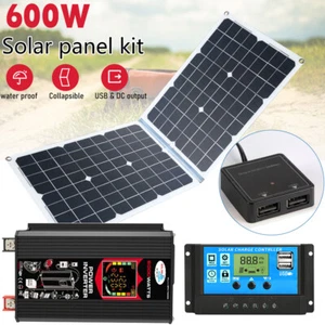 6000W Solar Panel Kit with Battery and Inverter 110V Off Grid For Home Camping - Picture 1 of 24