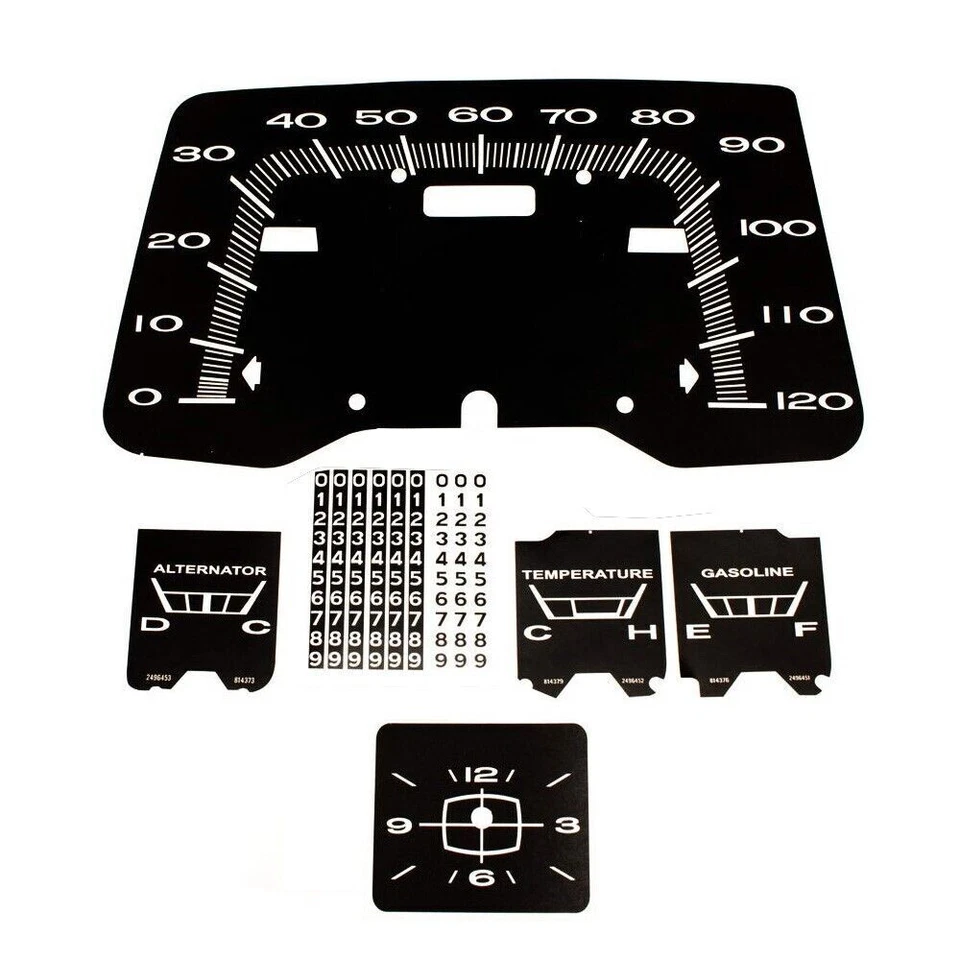 Premium Dash Decal 66 1966 Plymouth Fury 120 MPH W Clock 66CF10 - Image 1 of 1