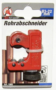 CORTADOR DE TUBOS BGS Mini cortador de tubos para tubos de cobre aluminio PVC Ø 3 - 22 mm - Imagen 1 de 3