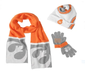Star Wars BB8 Hat Scarf Mittens Set Beanie Boys Winter Gloves Fun Outdoor Warmth - Picture 1 of 4