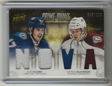 2013-14 Panini Prime Dual Jerseys #DKM Alex Killorn Nathan MacKinnon 048/200