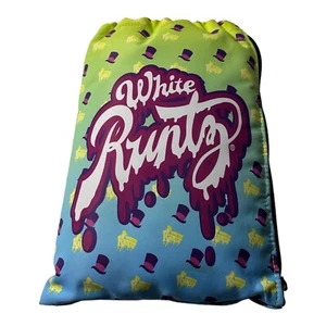White Runtz Zippered Purple Hat Drawstring Padded Small Shoulder Bag Pack - Picture 1 of 6