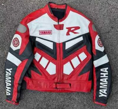 Yamaha Motorbike Cowhide Leather Jacket Motorcycle Sports Racing Leather Jacket - Image 1 of 4