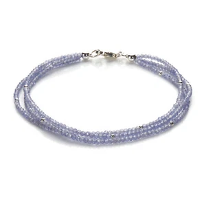 Tansanit 3-reihiges Armband Armkette Z462 - Bild 1 von 6