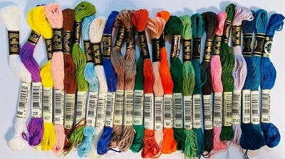 DMC Embroidery Floss Lot of 25 Skeins Mouline Special Cotton Assortment #62 - Image 1 of 4