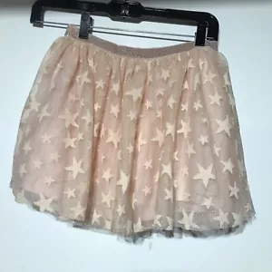 Between Tutu SKATER SKIRT GIRLS SIZE S(7/8) Peach VGUC With Stars !!!! - Picture 1 of 3