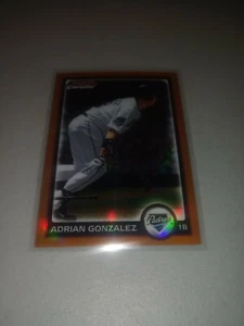 ADRIAN GONZALEZ 2010 BOWMAN REFRACTOR CROMO NARANJA #D 22/25 LOOK@STORE - Imagen 1 de 1