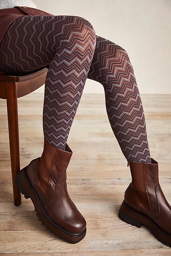 Medias Free People Athena Zig Zag Hechas en Italia - $30 A637-16 Foto 1 de 1