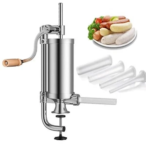50 LB Pousoir a Saucisse Manuel en Acier Inoxydable Machine à Saucisses Manue... - Imagen 1 de 7