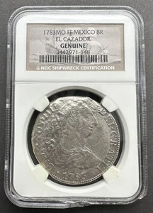 1783 Mo FF Mexico 8 Reales NGC Genuine El Cazador (3) - Picture 1 of 2