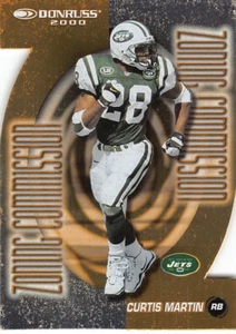 2000 Donruss Curtis Martin Zoning Commission #ZC-32 /1000 NM NEW YORK JETS - Picture 1 of 2