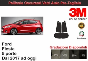 pellicola oscurante vetri Ford Fiesta 5 porte dal 2017 ad oggi kit posteriore - Imagen 1 de 1