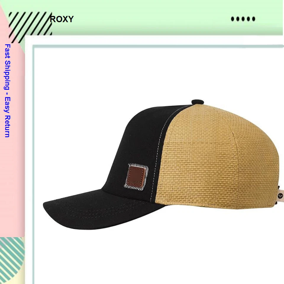 Roxy Incognito Women's Trucker Hat Anthracite/ Black Woven Adjustable