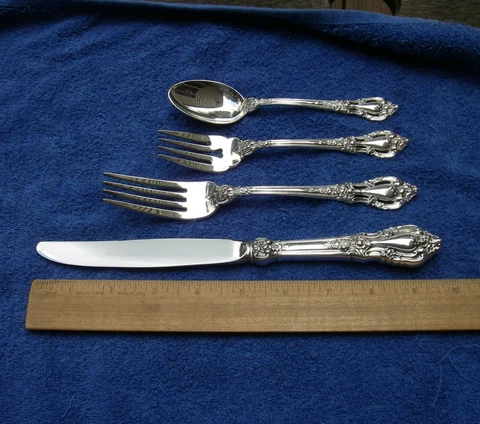 Lunt Sterling ELOQUENCE (1953) 4 Pc PLACE SIZE PLACE SETTING-No Mono Cover